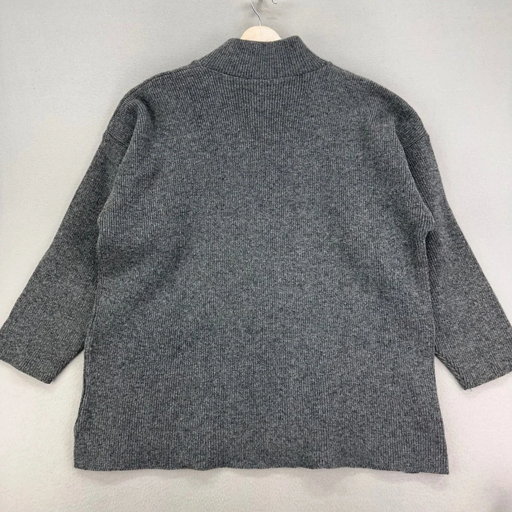VTG AJ Hackett‎ Bungy Wool Sweater Mens M Gray Quarter Zip Made in New Zealand